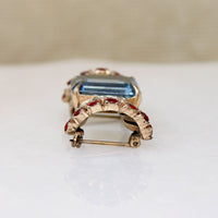 Red White & Blue Retro Brooch