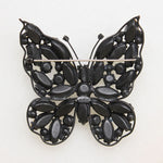 Brilliant White Rhinestone Butterfly Brooch by La Roco