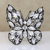 Brilliant White Rhinestone Butterfly Brooch by La Roco