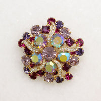 Pink & Purple Pinwheel Costume Brooch