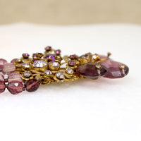 Decadent Pink & Purple Crystal Necklace by Miriam Haskell