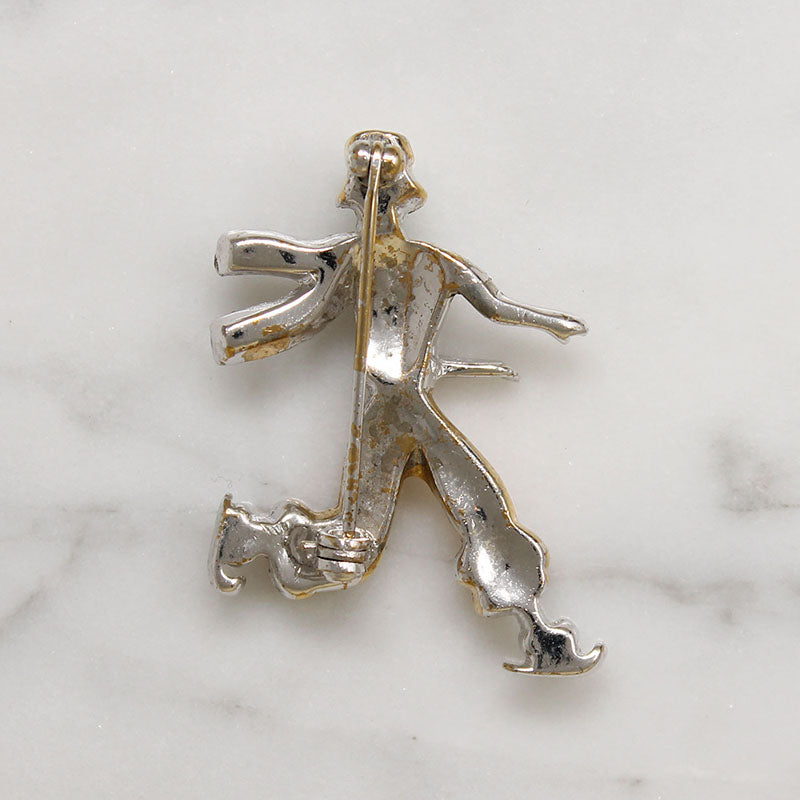 Ice Skater in Golden Harem Pants Costume Brooch