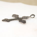 Gothic Glamour Marcasite Encrusted Sterling Cross