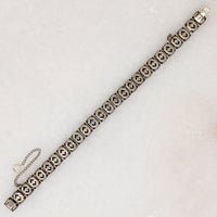 Deep Purple Glass in Sterling Line Bracelet