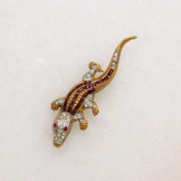Rascally Reptile Art Deco Brooch