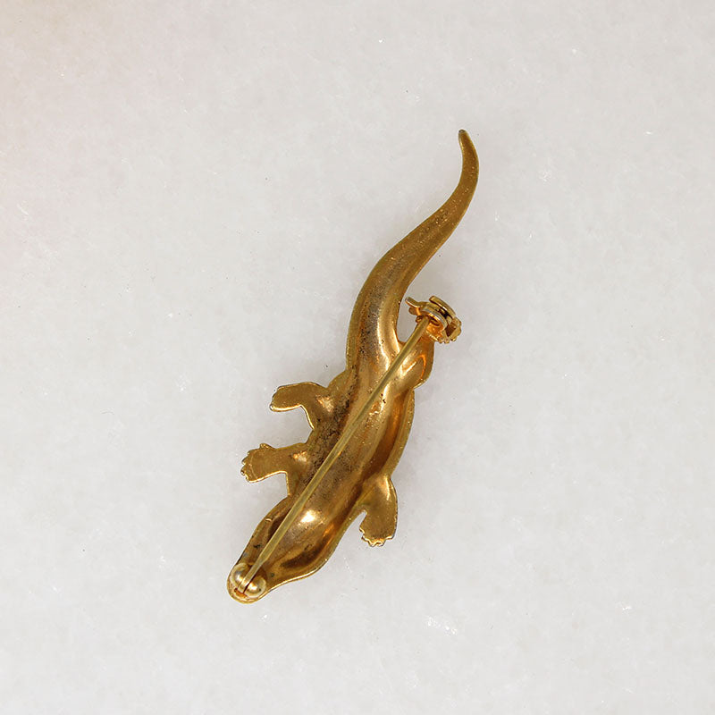 Rascally Reptile Art Deco Brooch