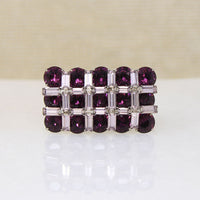 Purple Passion Crystal Brooch by Sherman