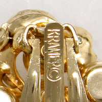 Flashing Pinks & Purples Rhinestone Earrings by Kramer