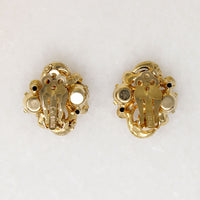 Flashing Pinks & Purples Rhinestone Earrings by Kramer