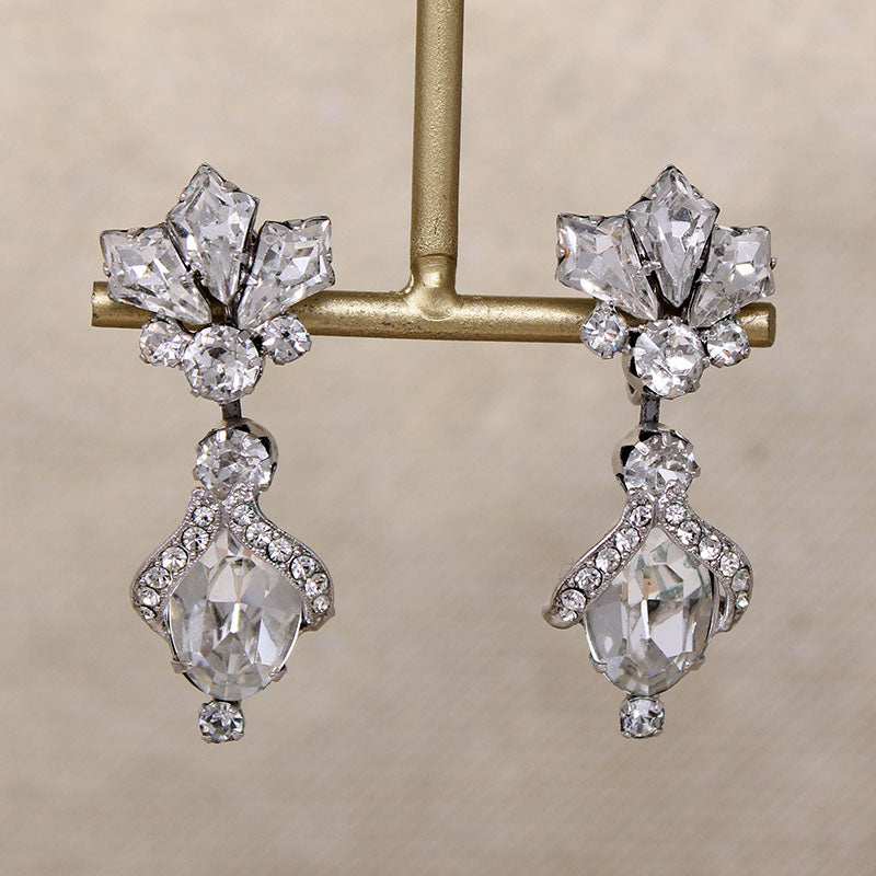 Sassy Sparkling Rhinestone Chandelier Earrings by Weiss