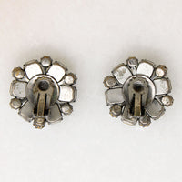 Gorgeous Blue & Green Rhinestone Earrings by Weiss