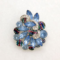 Fabulous Eisenberg Brooch with Watermelon Crystals