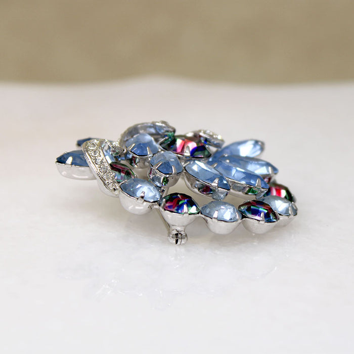 Fabulous Eisenberg Brooch with Watermelon Crystals