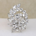 Exuberant Eisenberg Ice Crystal Corsage Brooch