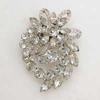 Exuberant Eisenberg Ice Crystal Corsage Brooch