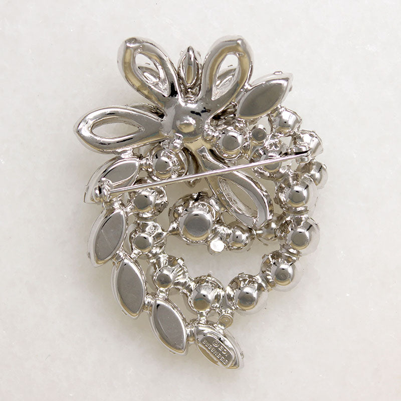 Exuberant Eisenberg Ice Crystal Corsage Brooch