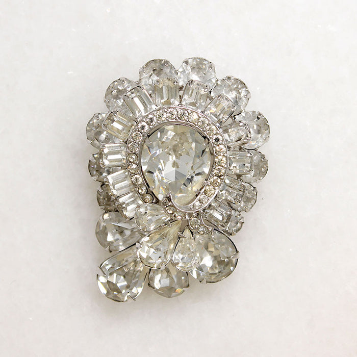 Juicy Pearl Cut Crystals in Dazzling Eisenberg Brooch
