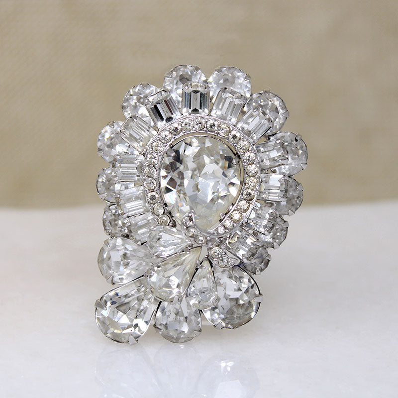 Juicy Pearl Cut Crystals in Dazzling Eisenberg Brooch