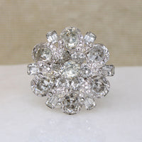 Round Eisenberg Swarovski Crystal Brooch 