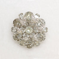 Round Eisenberg Swarovski Crystal Brooch 