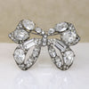 Bountiful Eisenberg Original Crystal & Sterling Bow Brooch