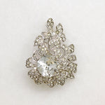 Eisenberg Original Crystal & Sterling Silver Brooch