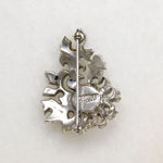 Eisenberg Original Crystal & Sterling Silver Brooch