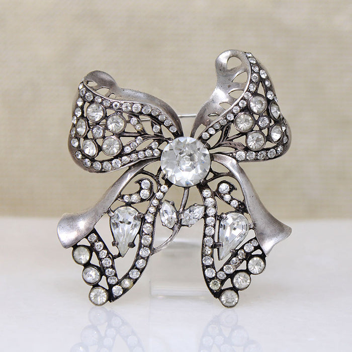Pert Sterling & Crystal Bow from Eisenberg Originals