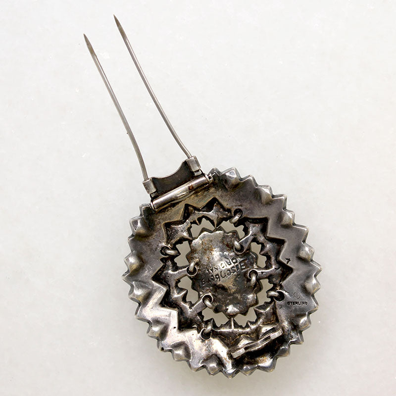Tiered Sterling & Crystal Eisenberg Original Brooch