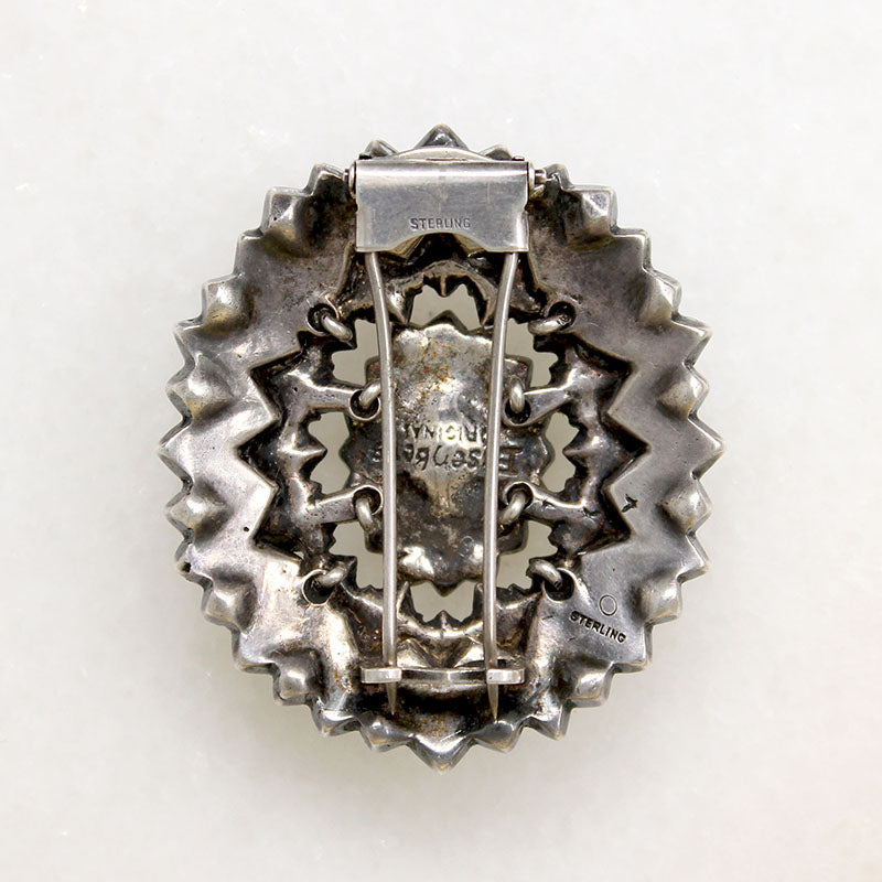 Tiered Sterling & Crystal Eisenberg Original Brooch