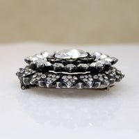 Tiered Sterling & Crystal Eisenberg Original Brooch