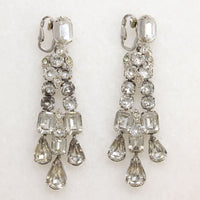 Long Eisenberg Ice Crystal Chandelier Earrings