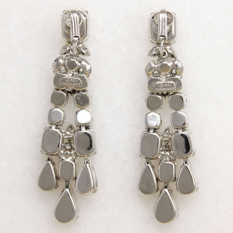 Long Eisenberg Ice Crystal Chandelier Earrings