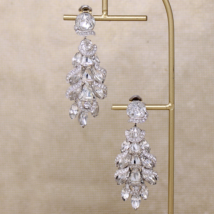 Spectacular Eisenberg Shoulder Duster Crystal Earrings