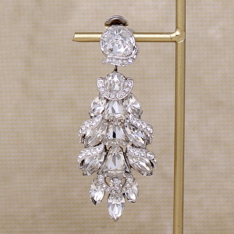 Spectacular Eisenberg Shoulder Duster Crystal Earrings