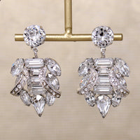 Unusual Crystal Chandelier Earrings by Eisenberg