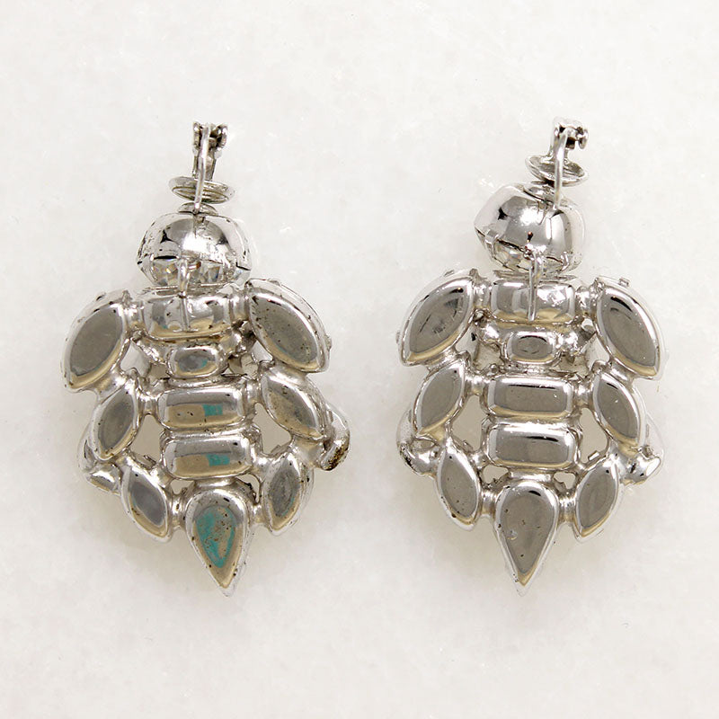 Unusual Crystal Chandelier Earrings by Eisenberg