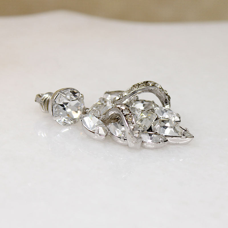 Unusual Crystal Chandelier Earrings by Eisenberg