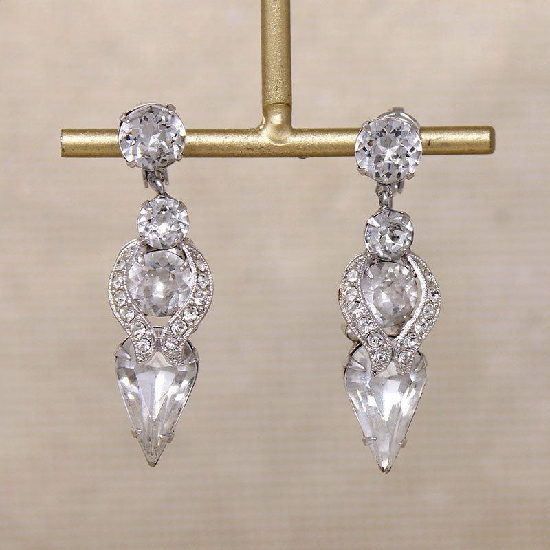 Shapely Swarovski Crystal Drop Earrings by Eisenberg