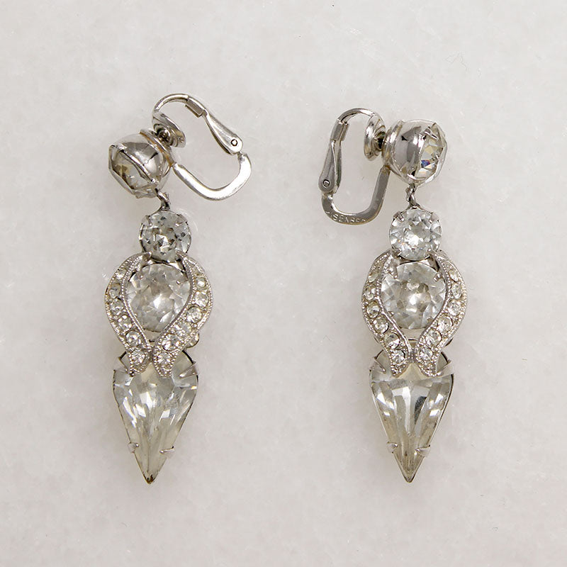 Shapely Swarovski Crystal Drop Earrings by Eisenberg