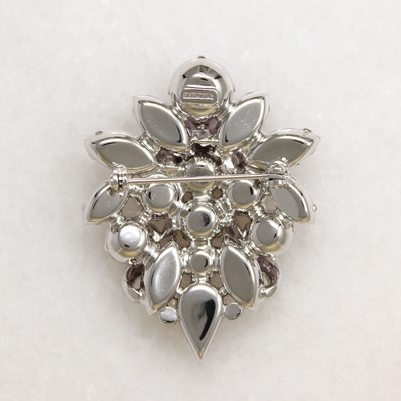 Orchid-Colored Crystal Eisenberg Brooch