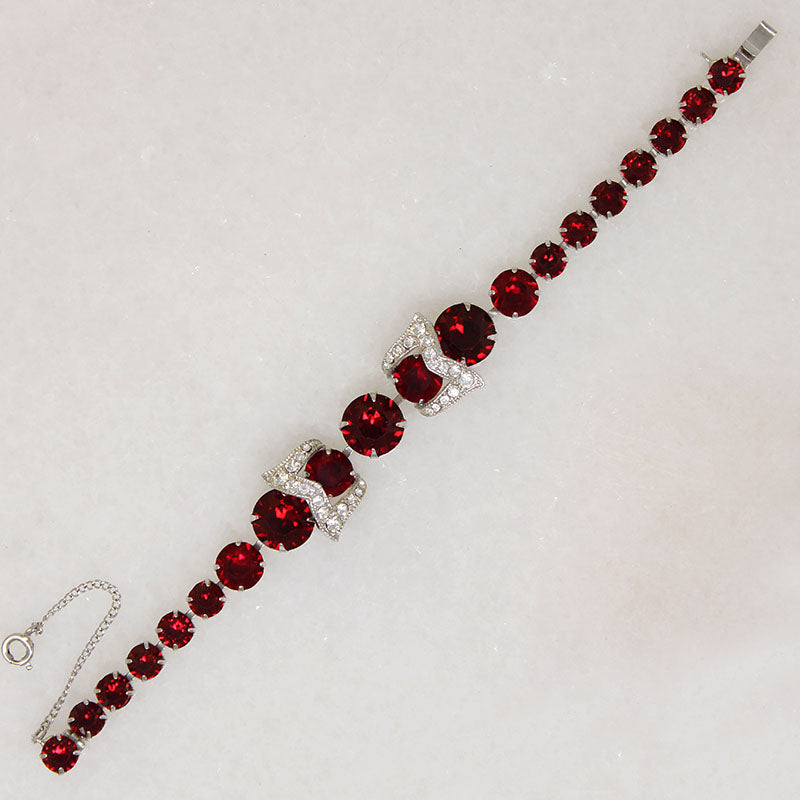 Blood-Red Crystal Bracelet by Eisenberg