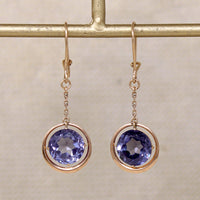 Saucy Synthetic Sapphire Drop Earrings