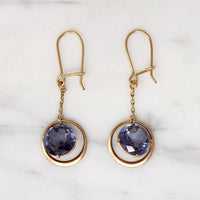 Saucy Synthetic Sapphire Drop Earrings