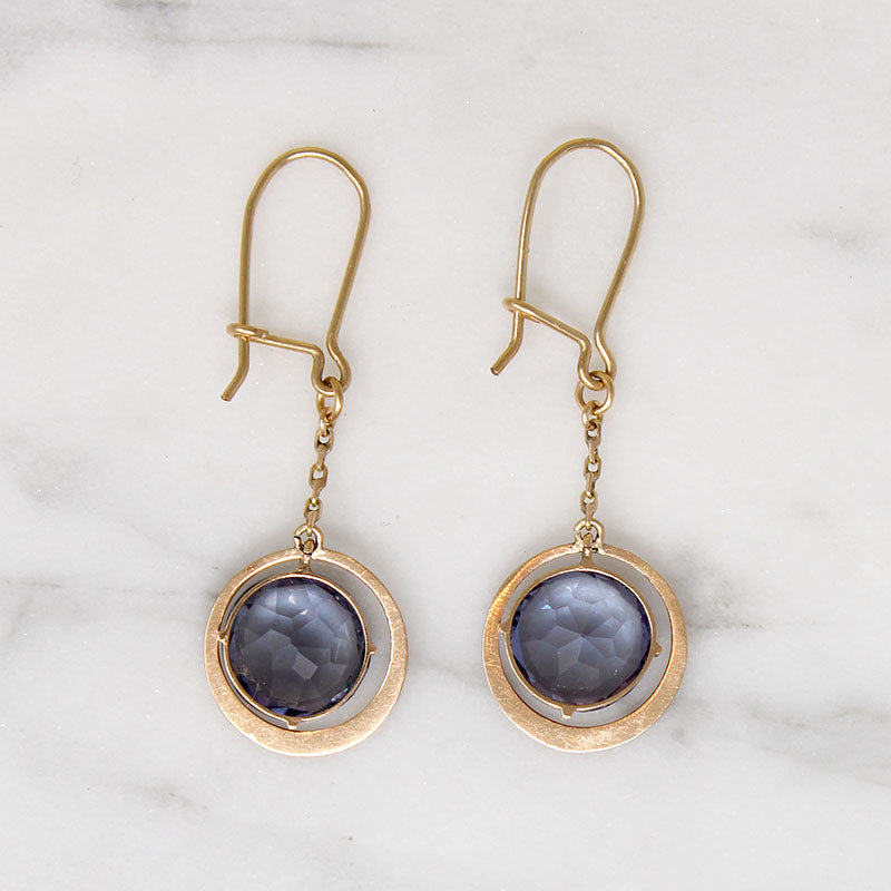 Saucy Synthetic Sapphire Drop Earrings