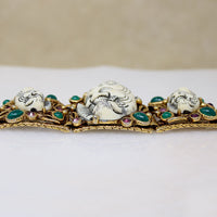 Elaborate Noh Mask Bracelet by Selro