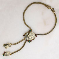 Dramatic Bolo Style Noh Mask Necklace by Selro