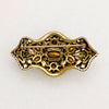Shield-Shaped Hollycraft Brooch with Colorful Rhinestones