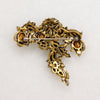Hollycraft Colorful Rhinestone Freeform Brooch