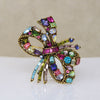 Sassy Jewel-Tone Hollycraft Bow Brooch